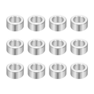 Imagem de PATIKIL Espaçadores de alumínio de 12 peças, espaçadores de metal de 5/16 x 1/2 de alumínio, parafuso espaçador de 1/4 L, bucha redonda não rosqueada para parafusos de 5/40.6 cm, prata