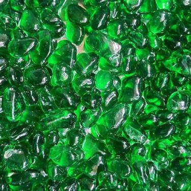 Imagem de OEEKOI Pedras de vidro marítimo, 400 g, pedras, mármore, aquário, aquário, pedras, cascalho para tanque de tartaruga, enchimentos de vasos, artesanato DIY e decoração de casa - verde