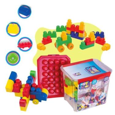 Imagem de Blocos de Montar Para jogar e Brincar Com as Crianças - Cotiplás