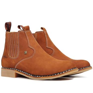 Imagem de Botina Masculina de Couro Vira Francesa Zebu Original Gran Nobuck Café (CASTOR, BR, Adulto, Numérico, 39)