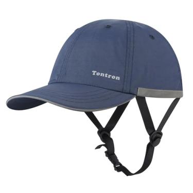 Imagem de Tontron Boné Wasumer para esportes aquáticos | Boné de caiaque | Chapéu de surf | Capacete de baixo perfil (azul, pequeno)
