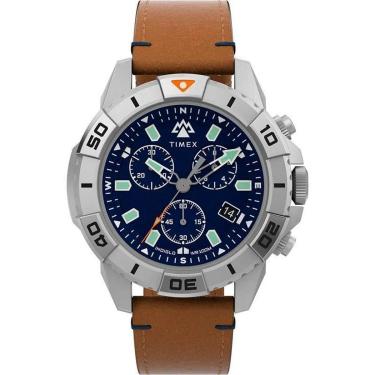 Imagem de Relógio Timex Couro Expedition North Ridge Mostrador Azul TW2W16300BRM-Masculino