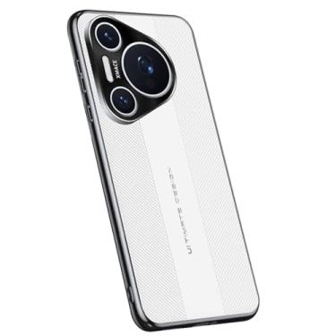 Imagem de HAOMRIYL Capa galvanizada para Huawei Pura 80 Ultra/80 Pro+/80 pro, capa fina à prova de choque com proteção para câmera, branca, 80 Pro+