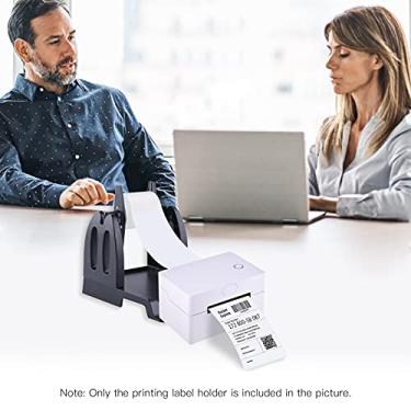 Imagem de Mingzhe Rótulo de Etiqueta Térmica Label Printer Fan Distribuidor de Etiquetas de Pilha para Remessa Adete de Pacote de Remessa Destacável para Loja de Varejo de Supermercado (Preto)