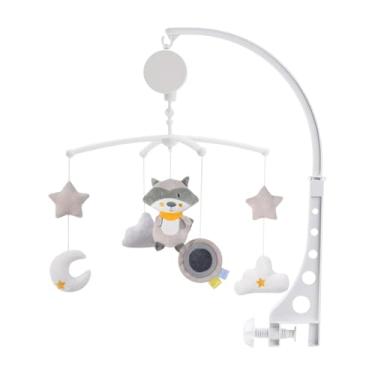 Imagem de Móbile de Berço para Bebê - Móbile Berço Menino,Decoração de Sinos de com Pingente de Foto e Caixa de Música Relaxante para Viagem, Berçário, Aniversário, Família, Carrinho