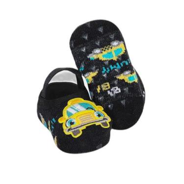 Imagem de Meia Sapatilha Antiderrapante Menino Carros - Puket, 5 A 8M