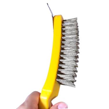 Imagem de Escova de Aço com Raspador Para Limpeza Pesada Escova de Arame com Raspador Ideal para Ferrugem e Tinta Multiuso Para Oficina e Construção