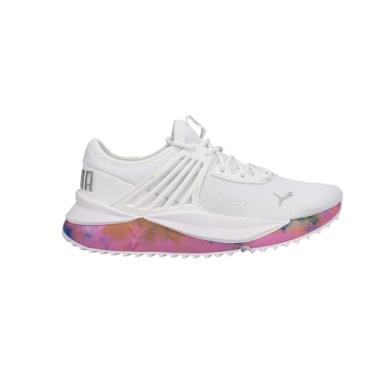Imagem de PUMA Pacer Future Bleached Jr Girls Youth Running, Branco, prata, magenta, 6.5 Big Kid