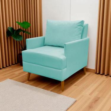 Imagem de Poltrona Decorativa Para Sala Recepção Consultório Escritório Serena S