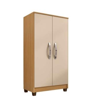 Imagem de Armário Multiuso 2 Portas Bistrol - Carvalho Americano - Off White - ÉdeCasaMóveis