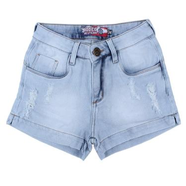 Imagem de Short Jeans Desfiado Delavê Rodeo Western Feminino 24702