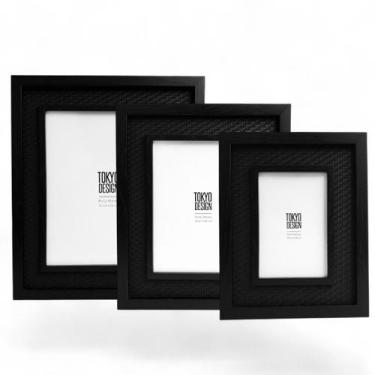 Imagem de Kit 3 Porta Retrato 10x15 15x20 20x25 Paspatur Tramado Paros - Mkt Mul