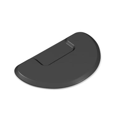 Imagem de Artist hand Tapete para cadeira de barbeiro de 1,5 m x 1,5 m, tapete antifadiga, confortável, semicírculo - 1,27 cm de espessura, compartimento quadrado, preto