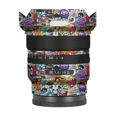 Imagem de Adesivo de lente de câmera antiarranhões para Sony FE 16 mm F1.8 G Capa protetora de película protetora 16 F 1,8 (branco grafite)