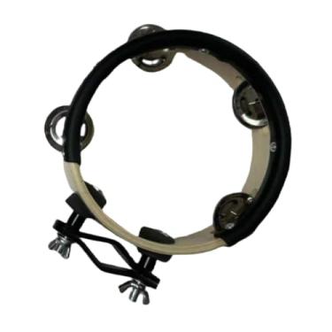 Imagem de Colaxi Pandeiro de percussão instrumento musical casamento portátil compacto profissional desempenho pandeiro de mão para conjunto de bateria, Bege