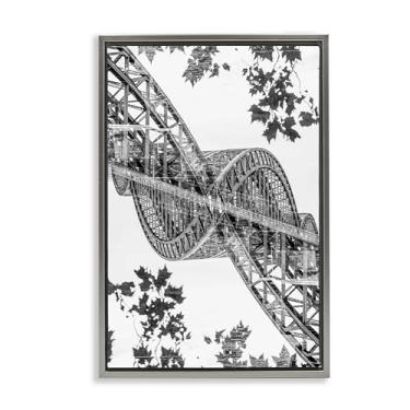 Imagem de Stupell Industries Arte de parede em tela flutuante cinza surrealismo de ferro industrial por Robin Vandenabeele, 25 x 17