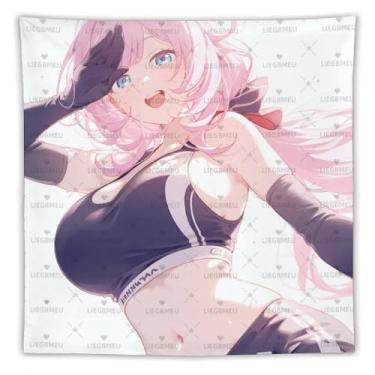Imagem de LIEGBMEU Sexy Bikini Hot Anime Girl Tapeçaria 152.4 cm x 152.4 cm Interior Exterior Wall Quilt Art Decoração de Tapeçaria Caprichosa, Aa077