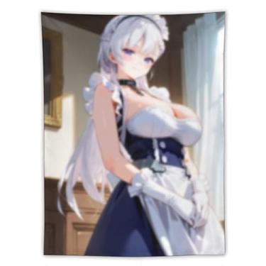 Imagem de LIEGBMEU Tapeçaria Sexy Hot Anime Girl 152.4 cmx203.2 cm Wall Quilt Art Whimsical Tapestry DecorationAF358