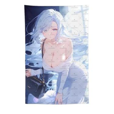 Imagem de LIEGBMEU Tapeçaria Pinup Girl Sexy Hot Anime Girl 152.4 cm x 228.6 cm Wall Quilt Art Whimsical Tapestry DecorationAa070