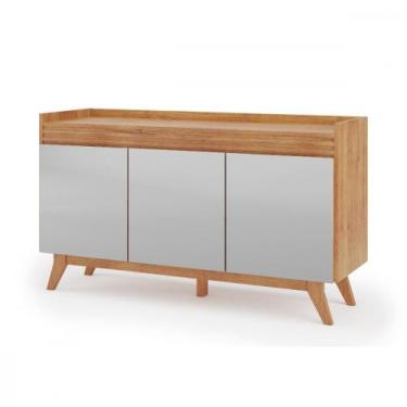 Imagem de Aparador Buffet 3 Portas Atlanta com Espelho Mel Viero, Mel