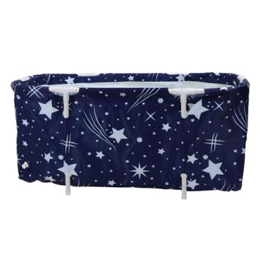 Imagem de Fafeicy Banheira Portátil, Multifuncional Amplo Espaço Dobrável de Corpo Inteiro Banheira Dobrável para Crianças Adultos para Chuveiro Barraca (Cheio de estrelas)
