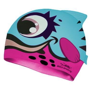 Imagem de Touca De Natação Gold Sports Kids Bad Fish De Silicone-Unissex