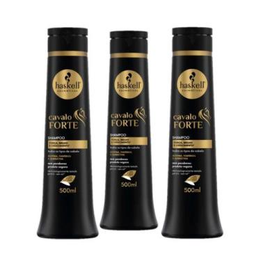 Imagem de Kit Haskell Cavalo Forte- Shampoo 500ml (3 unidades)