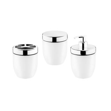 Imagem de Kit Acessórios Para Lavabo Acquaset Porta Escova Sabonete