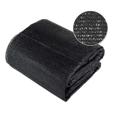 Imagem de Tela Sombreamento 80% Preta 6x50m Polietileno Para Viveiros De Plantas