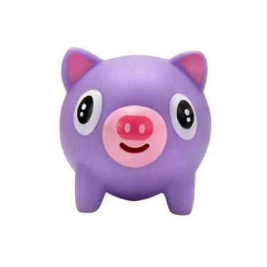 Imagem de Brinquedo Squish Mostra Língua Weeego Porquinho - Polibrinq, Roxo