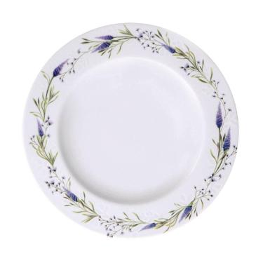 Imagem de Prato Fundo Porcelana Decorada 23cm Tramontina Lilla Avulso Mesa Posta Sopas Caldos