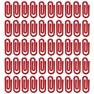 Imagem de Clips Pequenos Vermelho 25mm Segura Papel Com 500 Unidades - Russo Art