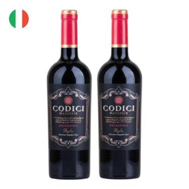 Imagem de Kit 2 Vinhos Codici Masserie Primitivo Tinto Itália 750ml