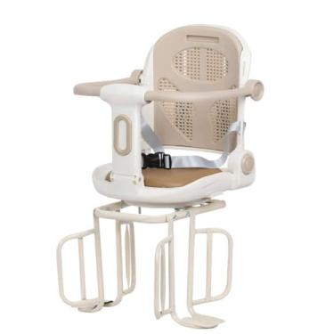 Imagem de Light coffee,Cadeira de criança portátil dobrável, assento de bicicleta de bebê montado no quadro traseiro adequado para crianças de 2 a 8 anos de idade com um design de assento traseiro