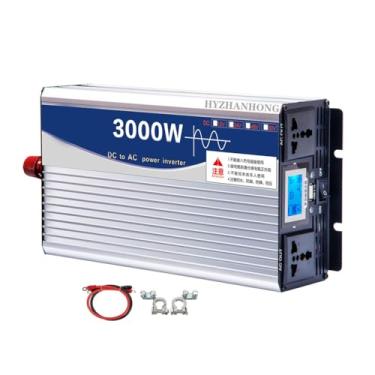 Imagem de Carregador de inversor de onda seno -seno pura, 3000W DC 12V/24V/48V/60V/72V Fase dividida DC DC SATA,24V to 220V