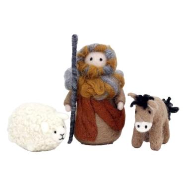 Imagem de Rrlihjgu Brinquedo De Natal Em Feltro De Lã | Materiais Para Enfeites De Feltro De Lã,Decorações Festivas E Artesanato De Natal Para Diversão Em Família