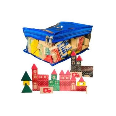 Imagem de Sacola Peças De Montar Em Madeira Futuro Engenheiro 100 Peça - SONHO D