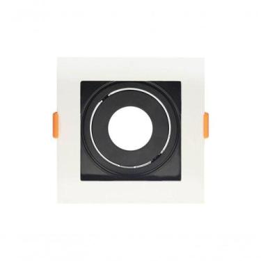 Imagem de Spot Recuado De Embutir Quadrado Mr11 Branco Com Preto Taschibra