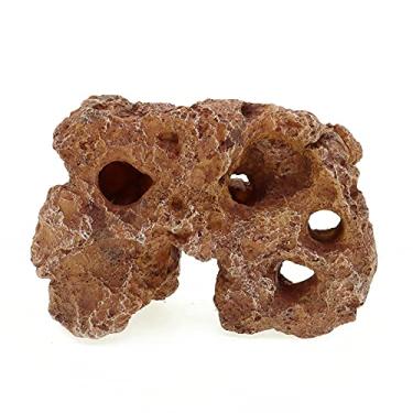 Imagem de ALEGI Esconderijos de decoração de aquário grande, cavernas de resina para aquário de rocha e montanha, decoração artificial de aquário de peixes coral marinho