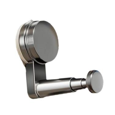 Imagem de Generic Organizador de cabides com ventosa, extensível, montagem na parede, cabide para armazenamento de roupas, suporte para lavanderia, máquina de lavar, Prata
