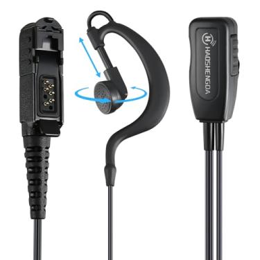 Imagem de Fone de ouvido XPR 3500e XPR 3300e com microfone PTT para rádios Motorola XPR3300e/XPR3500e/XPR3300/XPR3500 - Fone de ouvido em forma de G, serve para orelha esquerda ou direita