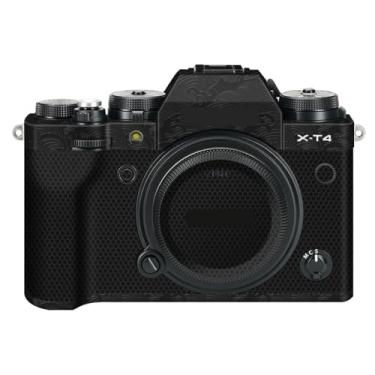 Imagem de Adesivo de capa de câmera X-T4 para FujiFilm X-T4 película protetora antiarranhões decoração XT4 (onda preta)