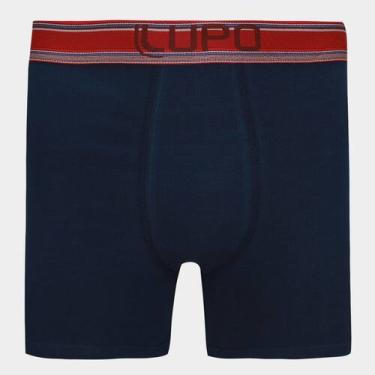Imagem de Kit Cueca Boxer Lupo Masculina - 10 Peças, Marinho, M