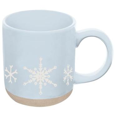 Imagem de Sweet Water Decor Caneca de café floco de neve, caneca de Natal de 400 ml, segura para lava-louças e micro-ondas, copo grande de inverno para café, chá e chocolate quente, presentes de meias para