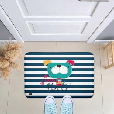 Imagem de Tapete de Porta Entrada, Sala, Quarto Emborrachado Decorativo Pet Dog