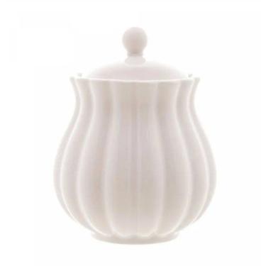 Imagem de Açucareiro de Porcelana Pétala Branco Matt 10,5cm x 8,5cm - Wolff