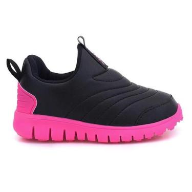 Imagem de Tênis Novope 10001263 Jogging Infantil, 27, Preto, Pink