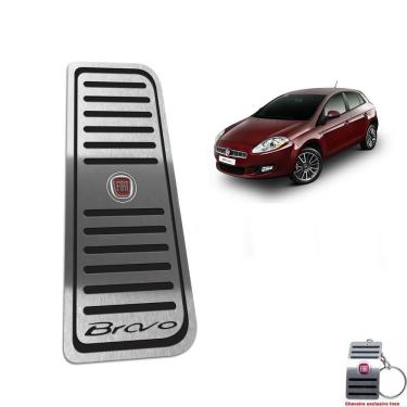 Imagem de Descanso De Pé Em Aço Inox Fiat Bravo 2011 A 2016 Preto