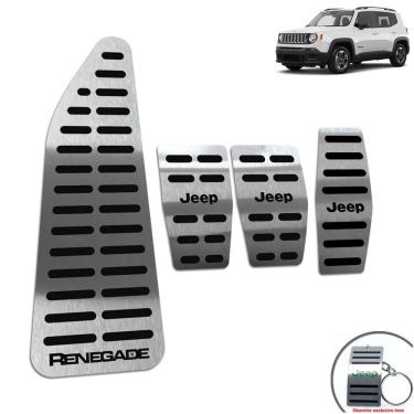 Imagem de Pedaleiras Com Descanso Jeep Renegade Manual Preto