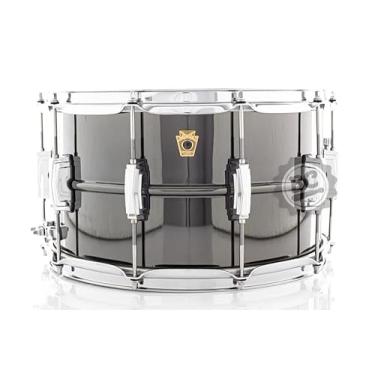 Imagem de Caixa Ludwig Black Beauty LB408 Brass Shell 14x8¨ Black Nickel (Made in USA) com automático P85AC